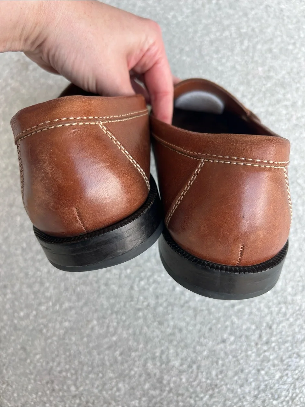 Cole Haan Men’s Brown Leather Douglas Penny Loafers 11W